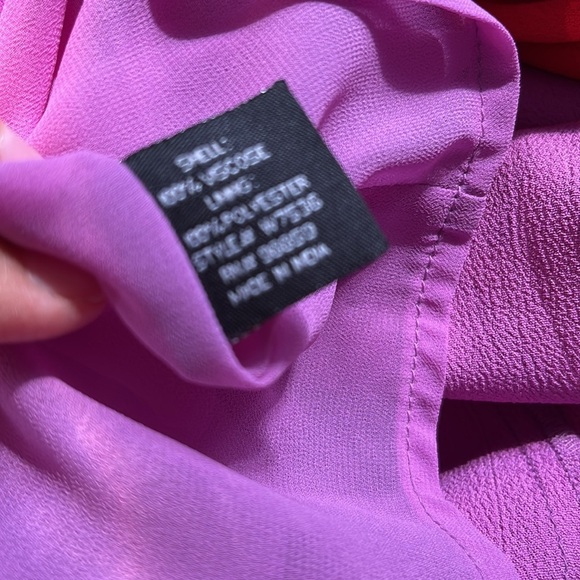 W118 by Walter Baker Gabriella Colorblock Purple, Red A-Line Maxi Dress Size XS - Picture 11 of 12